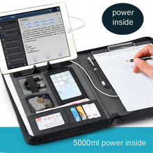 Load image into Gallery viewer, Multifunctional Zipper Leather Business Manger Bag